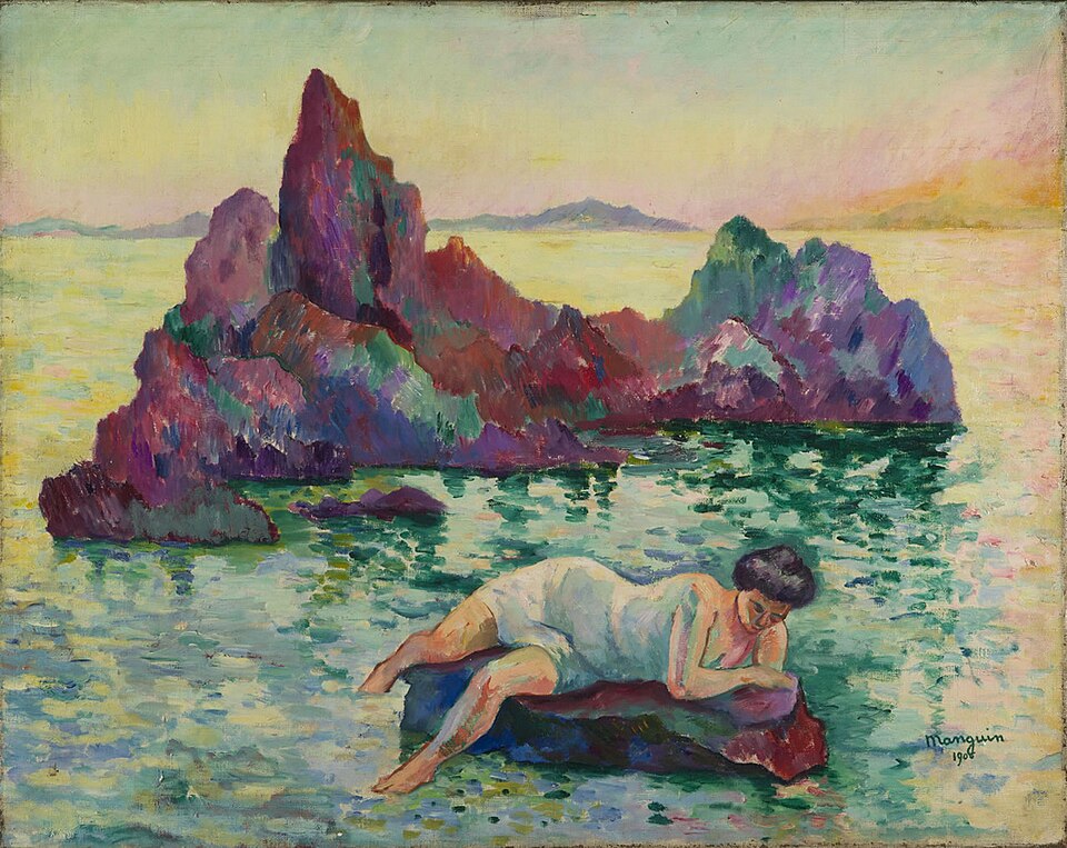 Henri Manguin Le Rocher, La Naiade, Cavaliere - Canvas Print