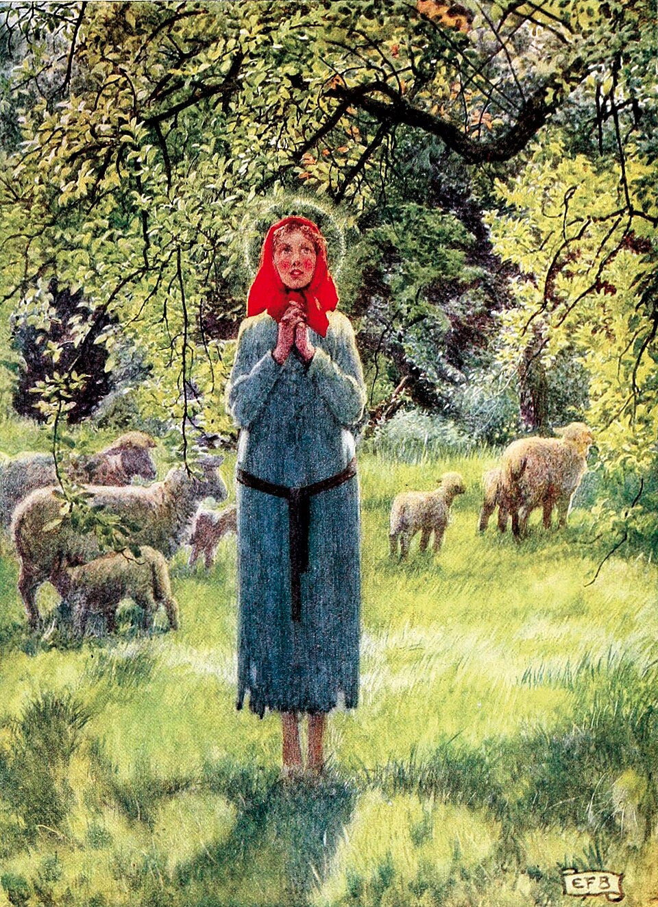 Eleanor Fortescue-Brickdale Joan of Arc - Canvas Print
