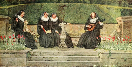 Eleanor Fortescue-Brickdale Yestreen Queen Mary had four Maries, This night she'll hae but three - Canvas Print