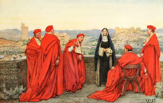 Eleanor Fortescue-Brickdale Catherine of Siena - Canvas Print