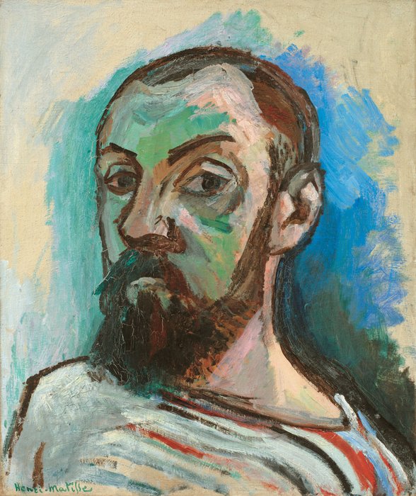 Henri Matisse Self-Portrait in a Striped T-shirt - Canvas Print