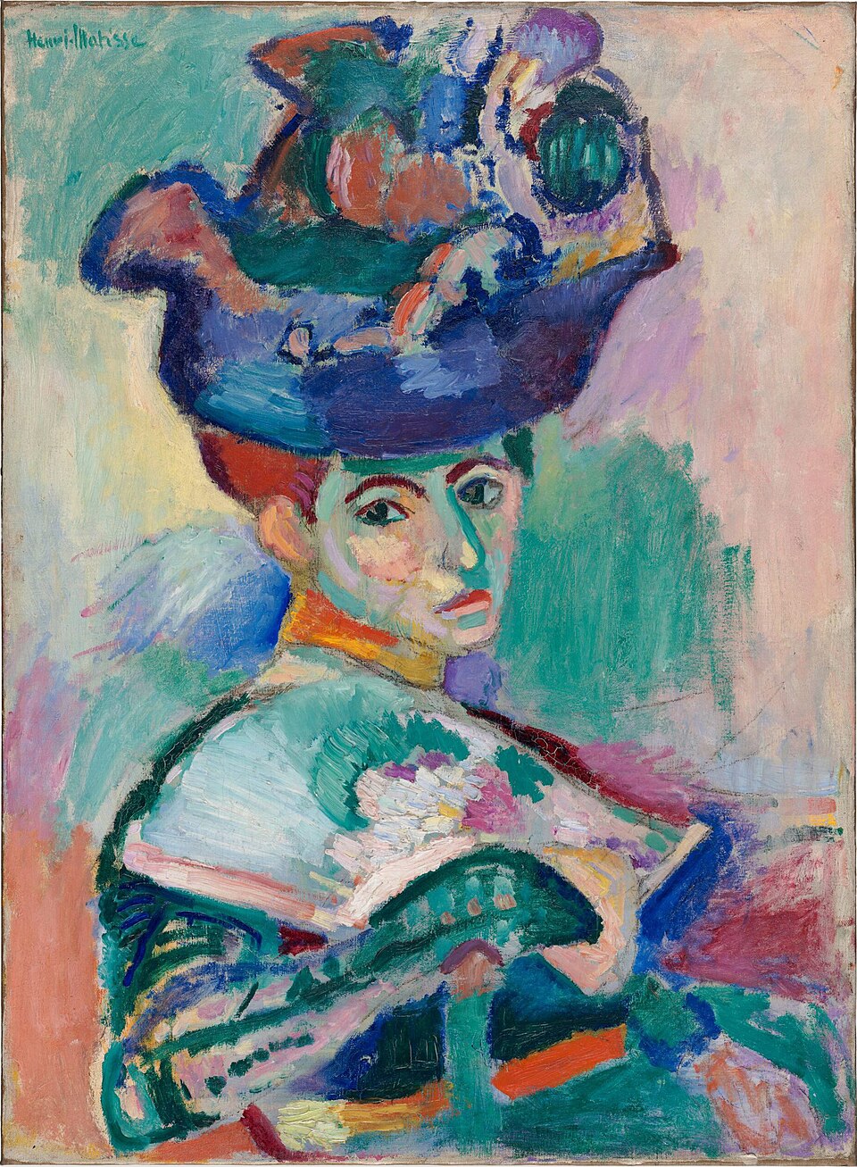 Henri Matisse Woman with a Hat - Canvas Print