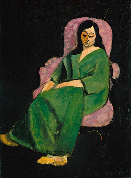 Henri Matisse Laurette in a Green Robe - Canvas Print