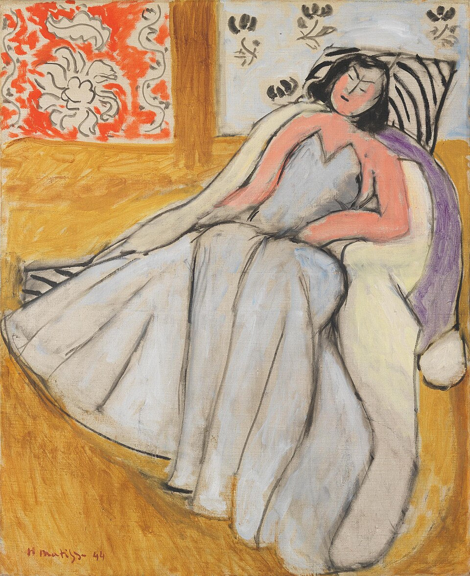 Henri Matisse Young Woman Lying on a White Fur - Canvas Print