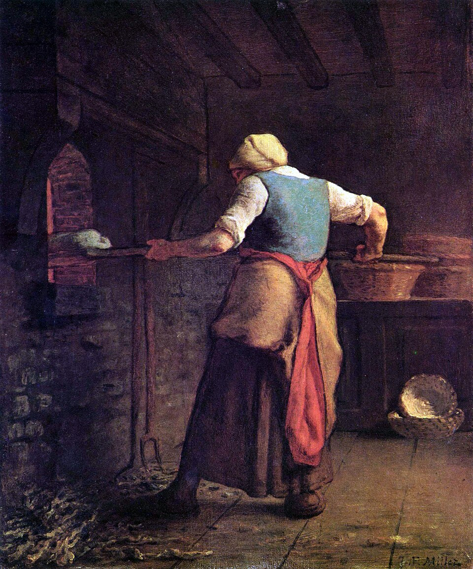 Jean-Francois Millet Woman Baking Bread - Canvas Print