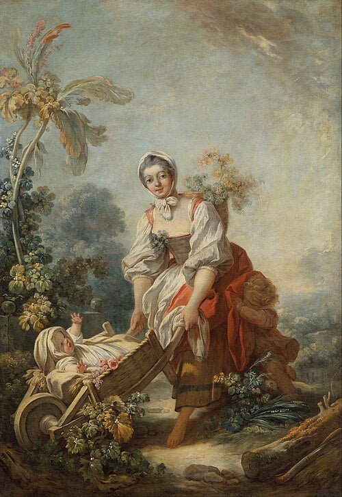 Jean-Honore Fragonard The Joys of Motherhood - Canvas Print