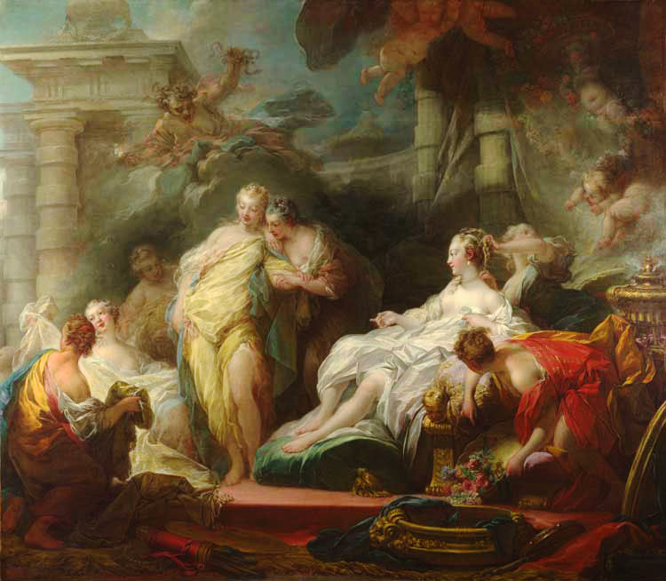 Jean-Honore Fragonard Psyche Showing Her Sisters Her Gifts from Cupid - Canvas Print