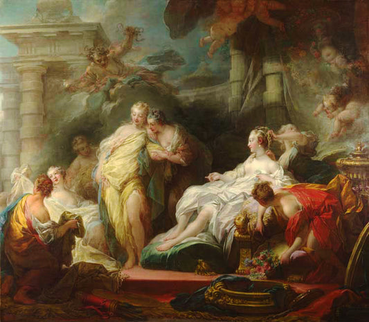 Jean-Honore Fragonard Psyche Showing Her Sisters Her Gifts from Cupid - Canvas Print