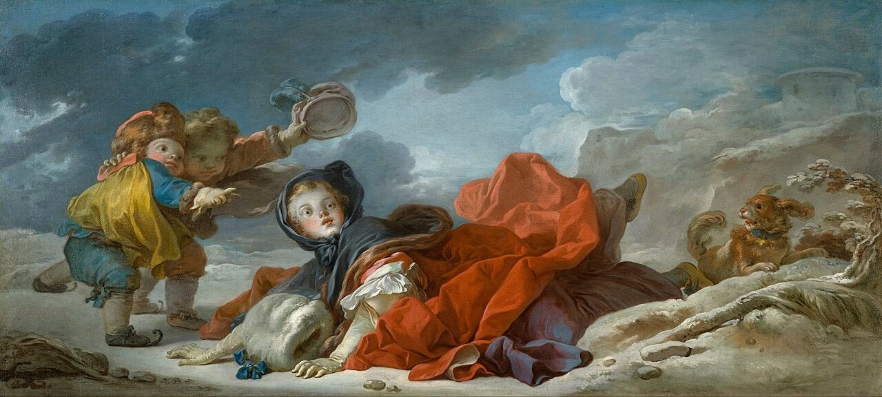Jean-Honore Fragonard Winter - Canvas Print