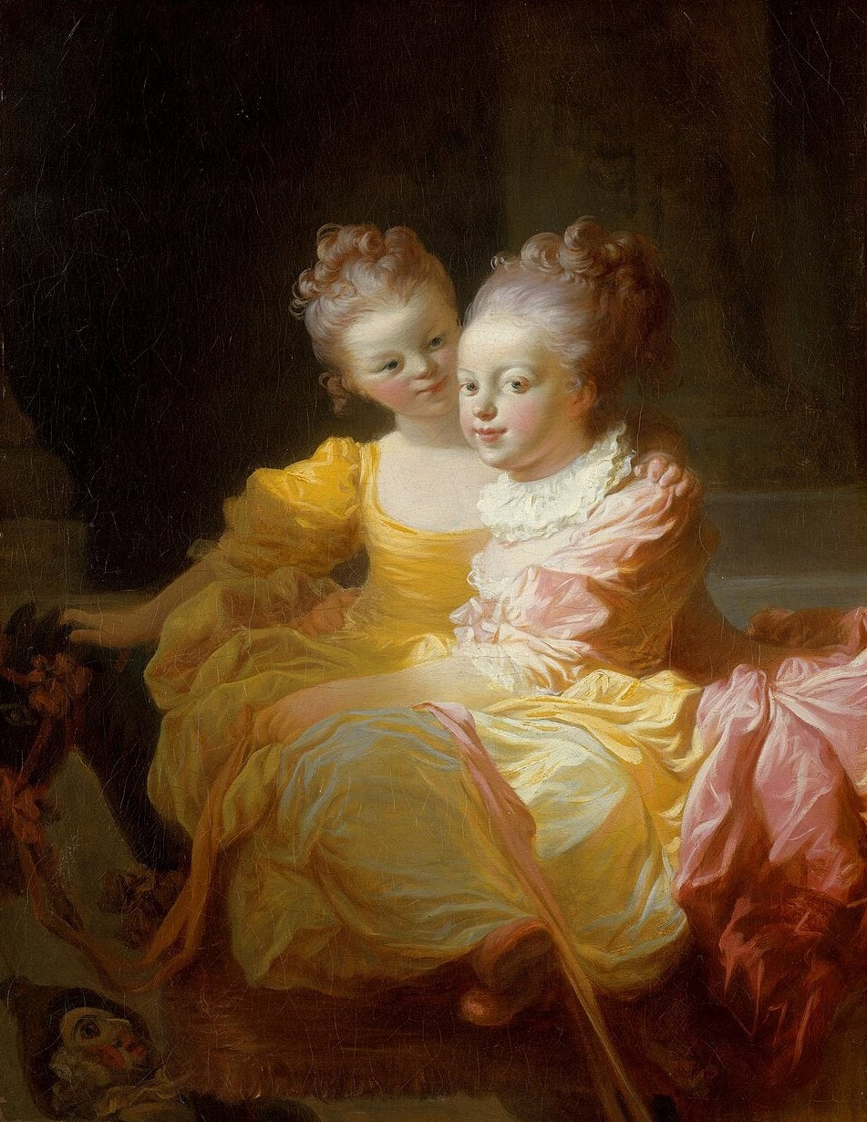 Jean-Honore Fragonard The Two Sisters - Canvas Print
