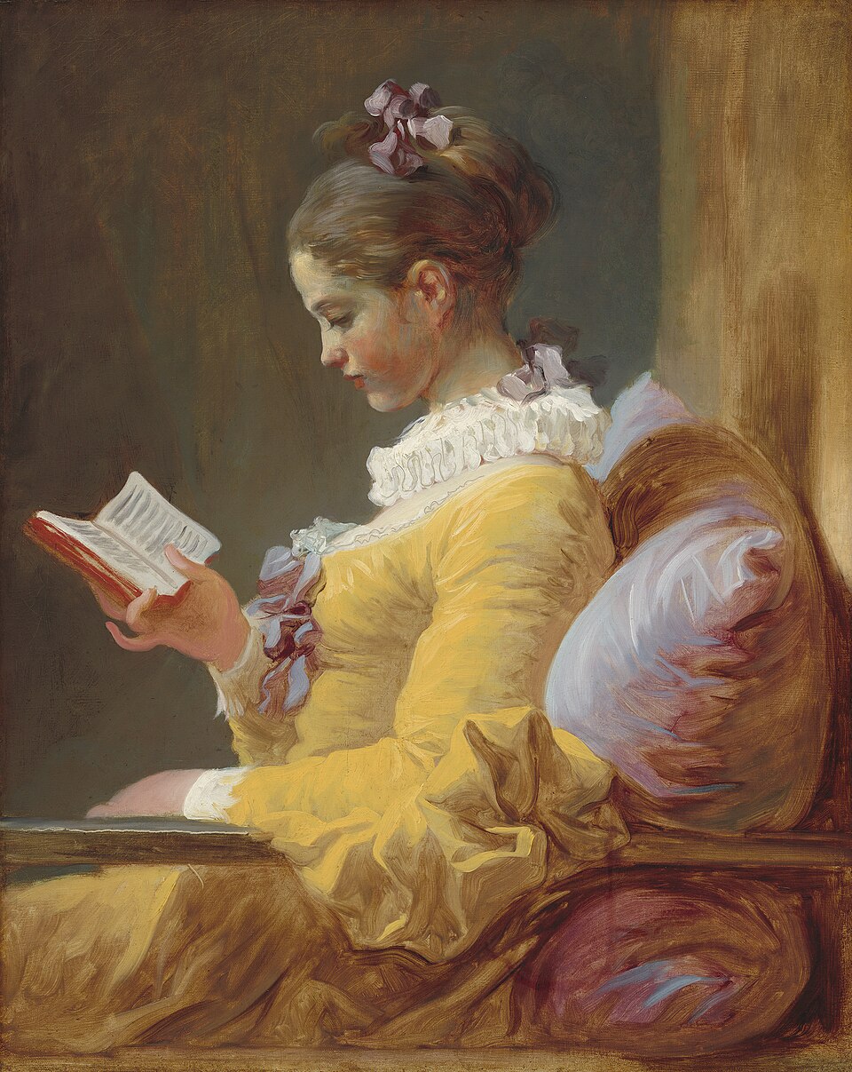 Jean-Honore Fragonard A Young Girl Reading - The Reader - Canvas Print