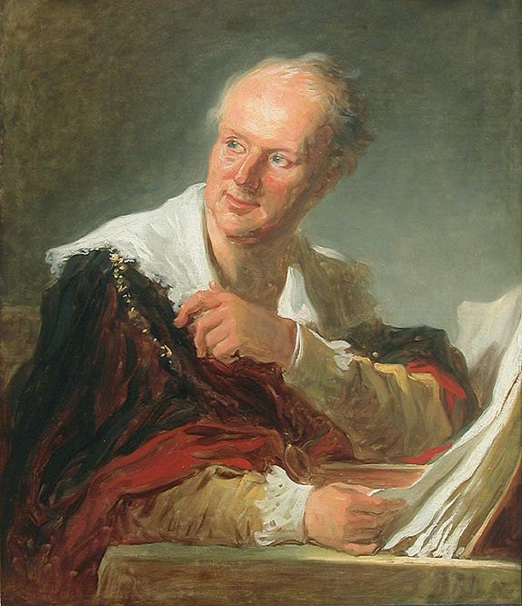 Jean-Honore Fragonard Portrait of a Man, Denis Diderot - Canvas Print