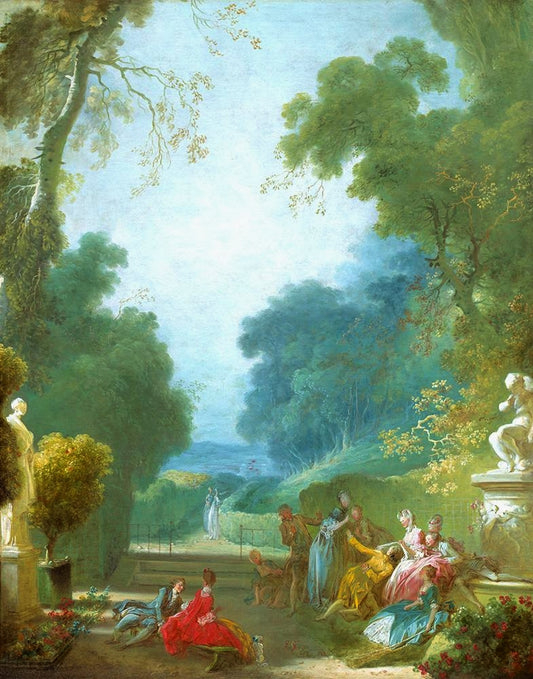 Jean-Honore Fragonard A Game of Hot Cockles - Canvas Print