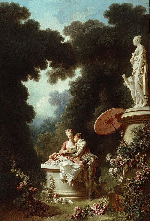 Jean-Honore Fragonard Love Letters - Canvas Print
