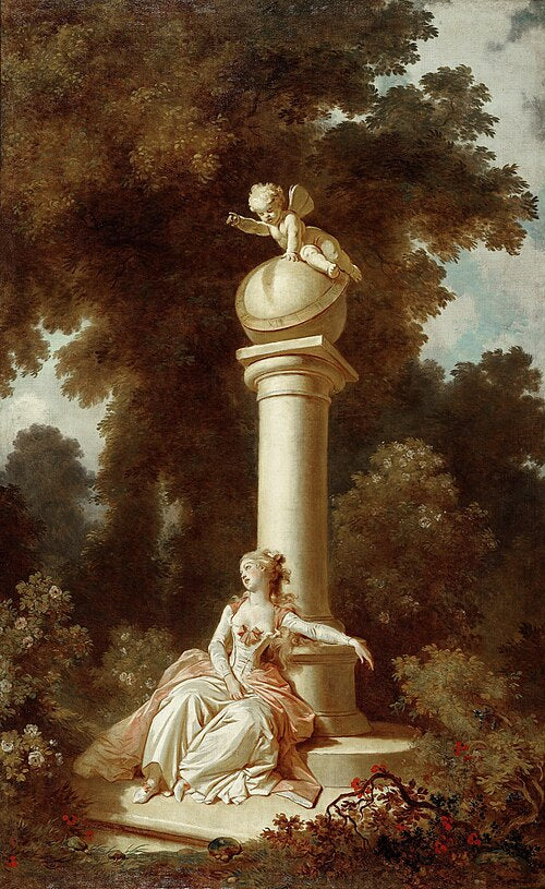 Jean-Honore Fragonard Reverie - Canvas Print
