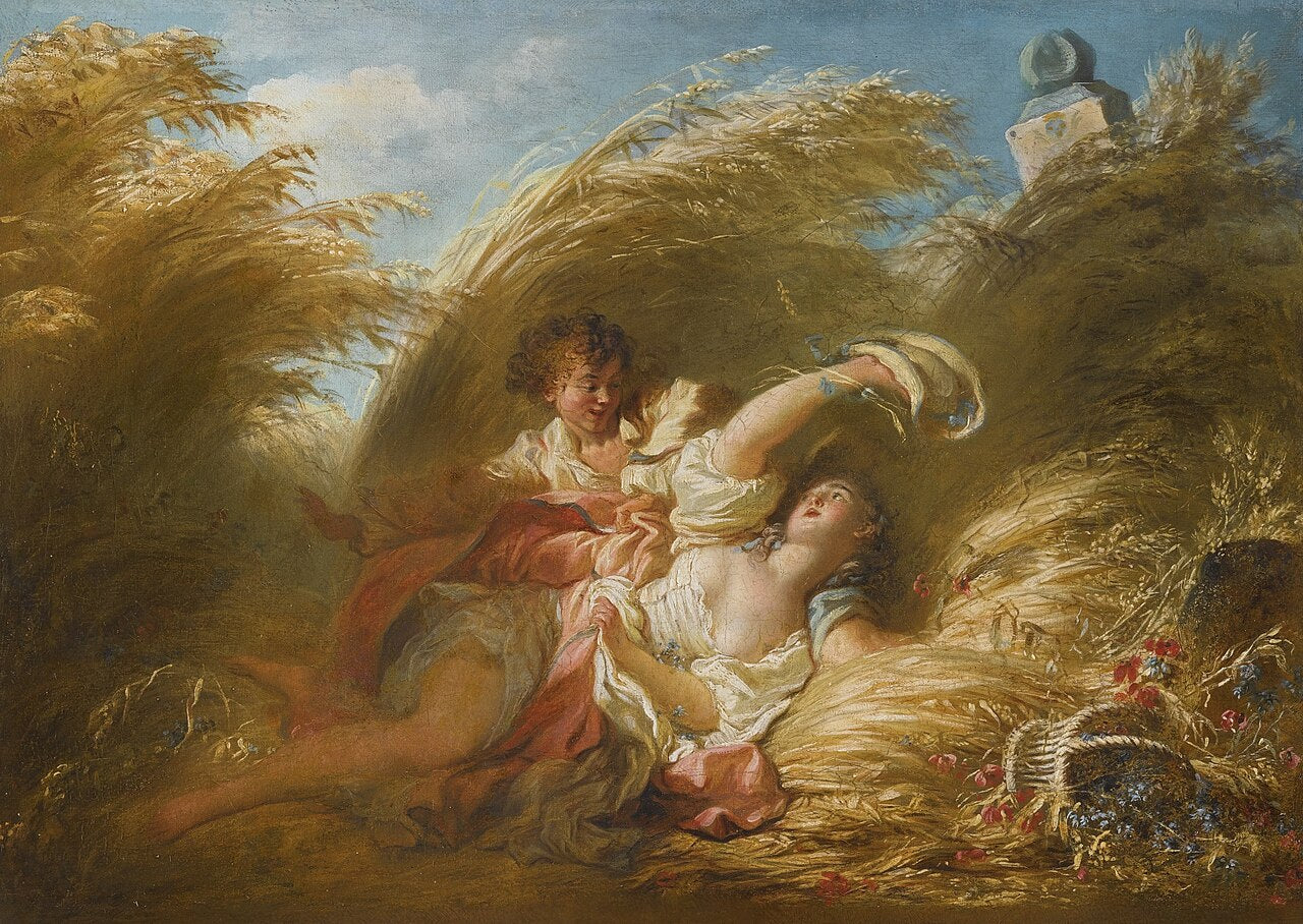 Jean-Honore Fragonard In the Wheat - Canvas Print