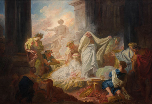 Jean-Honore Fragonard Coresus and Callirhoe - Canvas Print