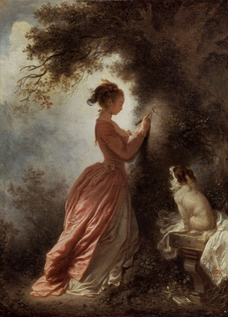 Jean-Honore Fragonard The Souvenir - Canvas Print
