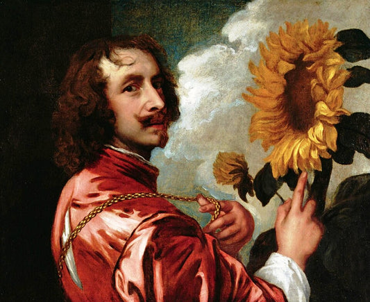 Anthony van Dyck Self-Portrait with a Sunflower - Canvas Print