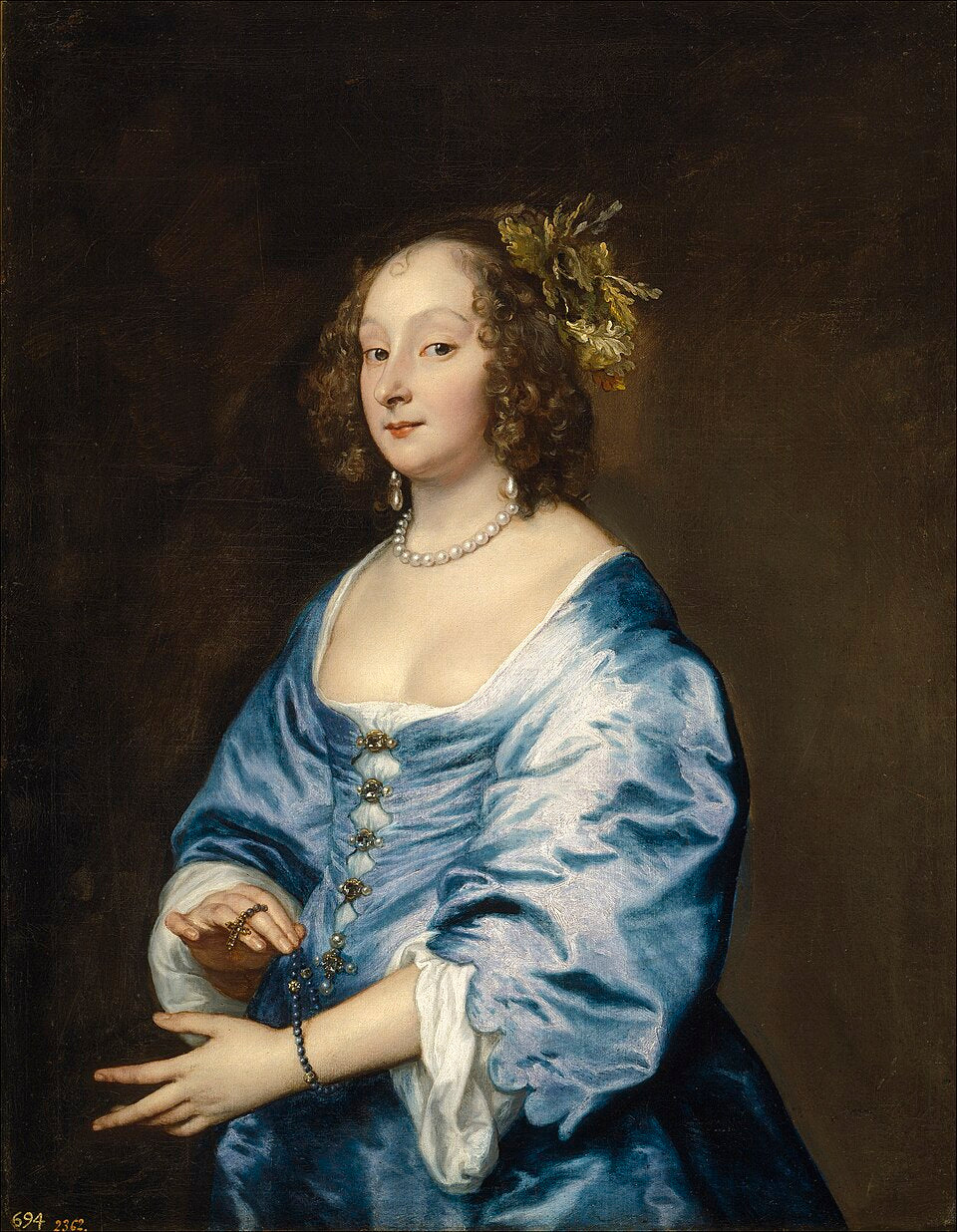 Anthony van Dyck Portrait of van Dyck's Wife Mary Ruthven - Canvas Print