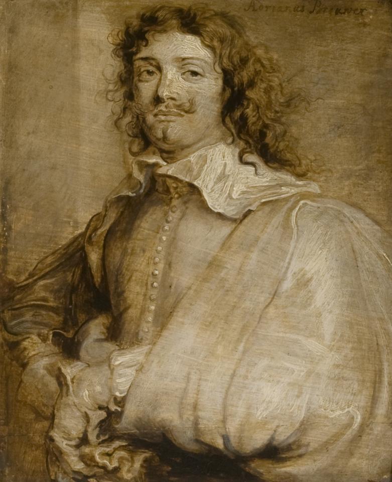 Anthony van Dyck Portrait of Adriaen Brouwer - Canvas Print