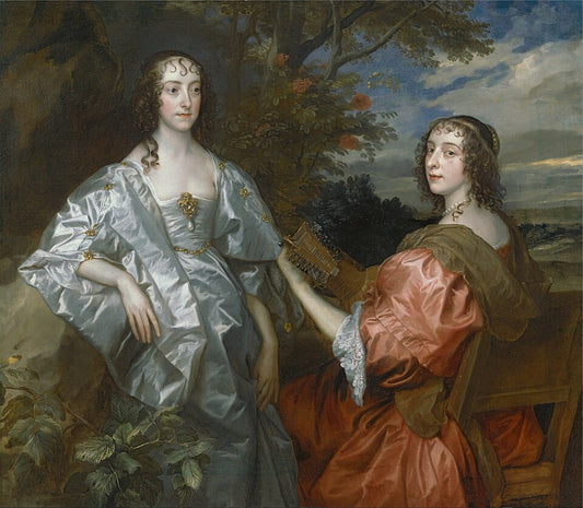 Anthony van Dyck Katherine, Countess of Chesterfield, and Lucy, Countess of Huntingdon - Canvas Print