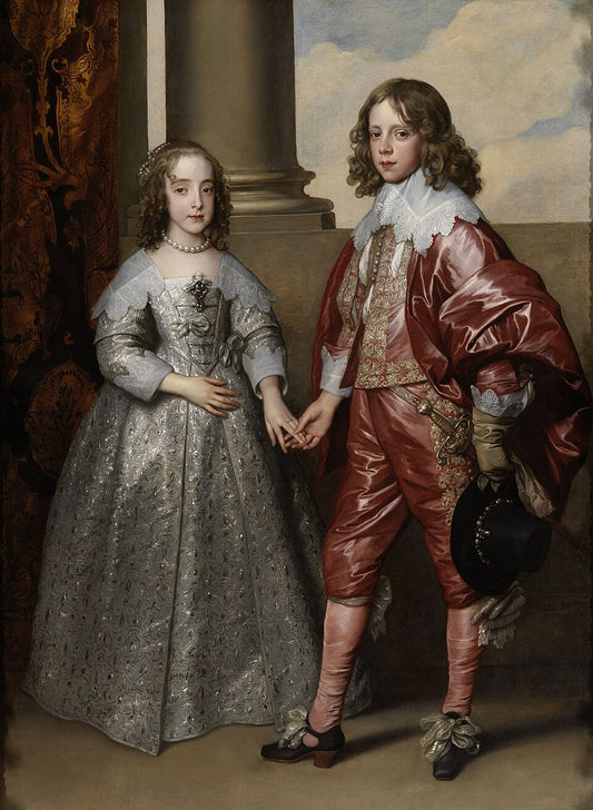Anthony van Dyck Portrait of Mary, daughter of Charles I with her Husband the Prince of Orange - Canvas Print