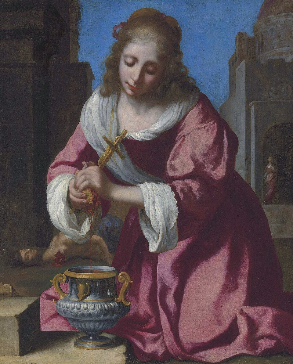 Johannes Vermeer Saint Praxedis - Canvas Print