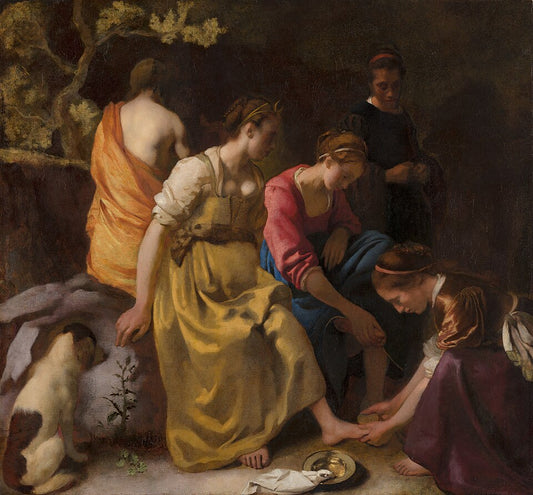Johannes Vermeer Diana and Her Companions - Canvas Print