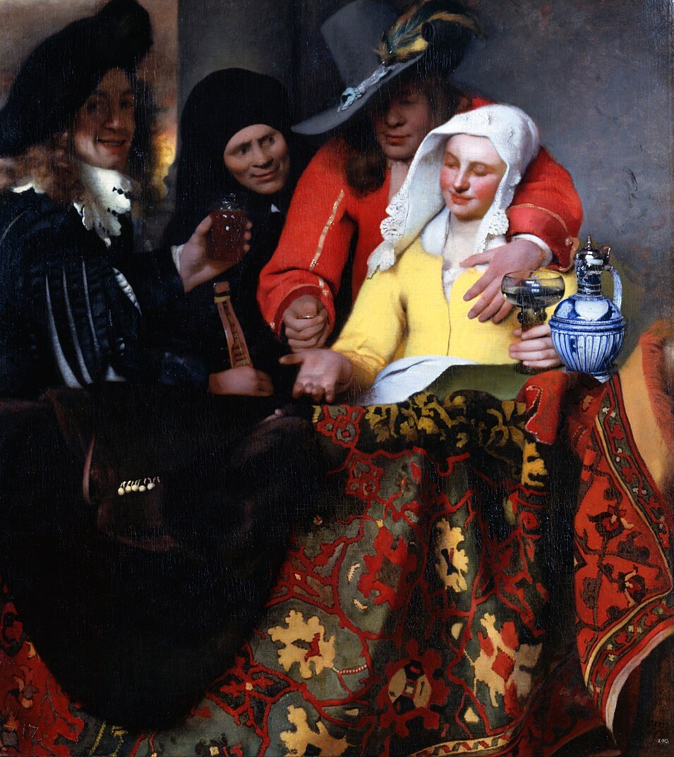 Johannes Vermeer The Procuress - Canvas Print