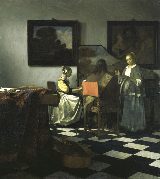 Johannes Vermeer The Concert - Canvas Print