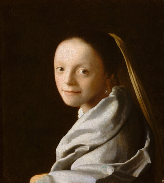 Johannes Vermeer Portrait of a Young Woman, also known as Study of a Young Woman - Canvas Print