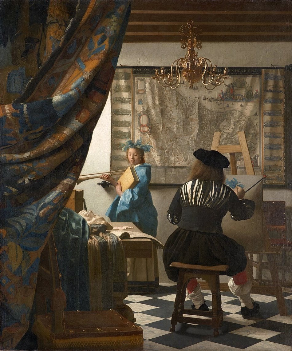 Johannes Vermeer  The Allegory of Painting, also known as The Art of Painting - Canvas Print