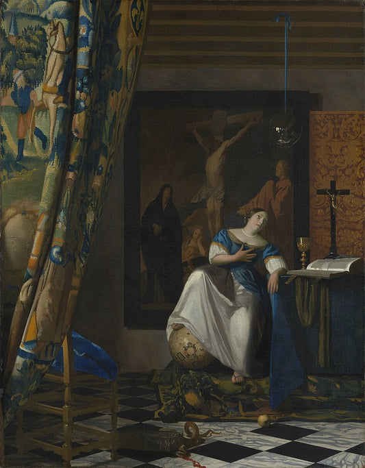 Johannes Vermeer The Allegory of Faith, also known as Allegory of the Faith - Canvas Print