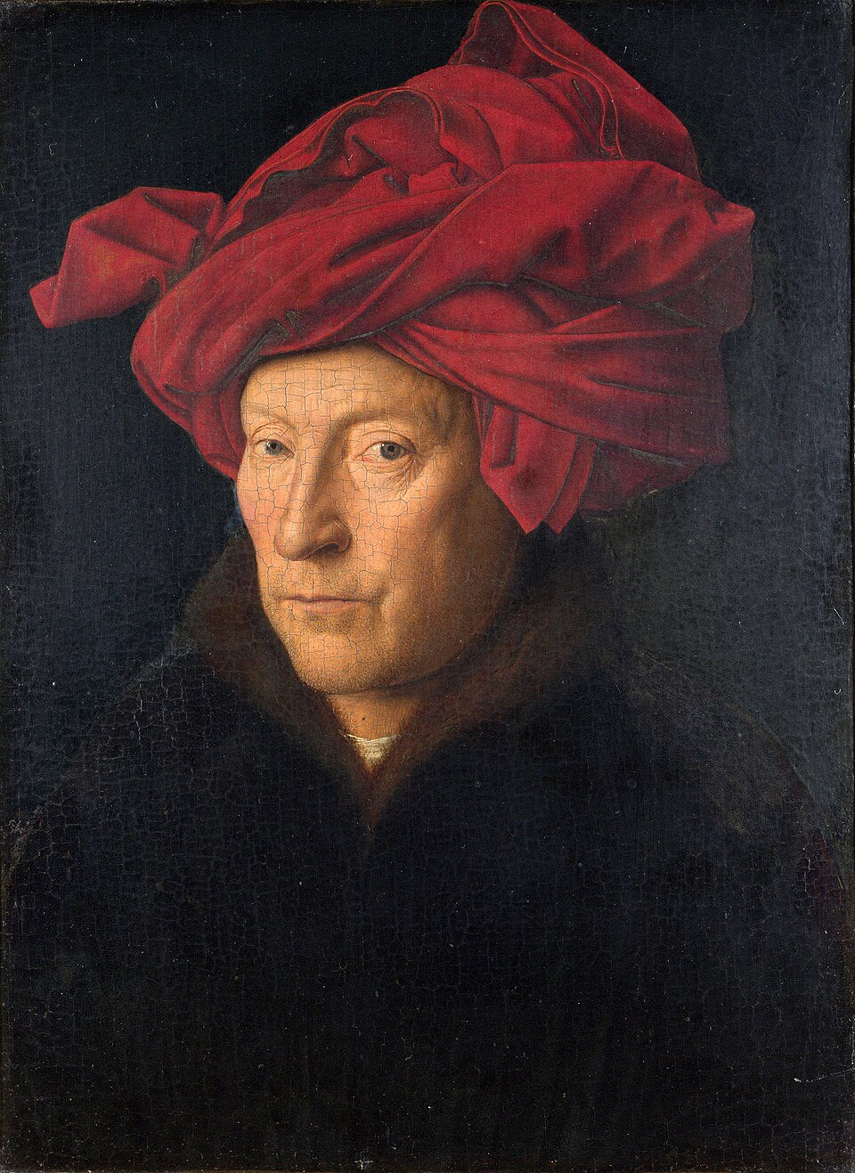 Jan van Eyck Portrait of a Man - Self Portrait - Canvas Print