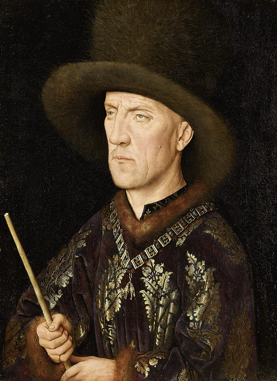 Jan van Eyck Portrait of Baudouin de Lannoy - Canvas Print