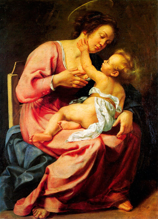 Artemisia Gentileschi Madonna and Child - Canvas Print