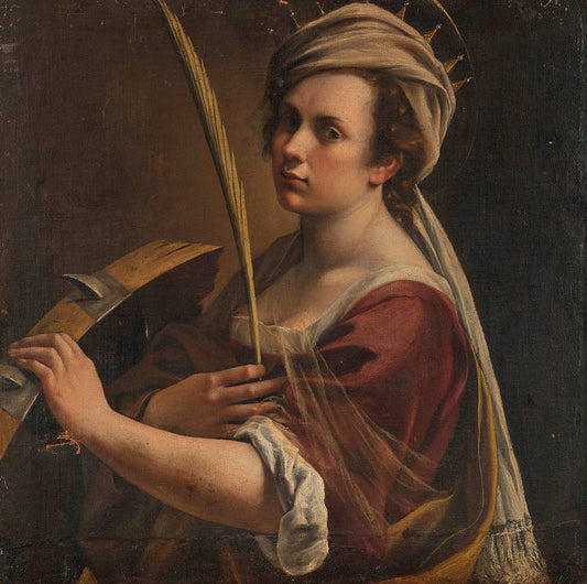 Artemisia Gentileschi Self-Portrait as Saint Catherine of Alexandria - Canvas Print
