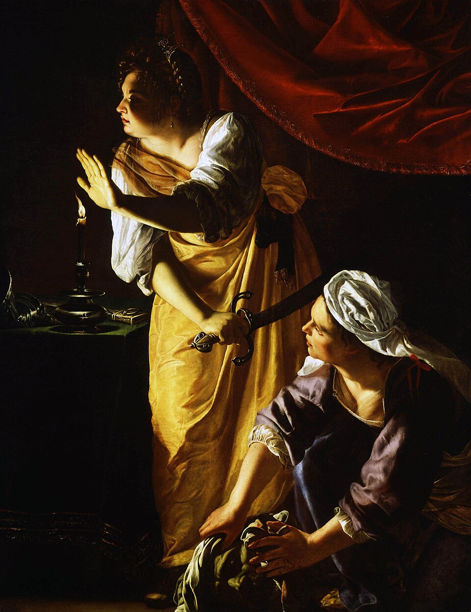Artemisia Gentileschi Judith and Maidservant with Head of Holofernes - Canvas Print