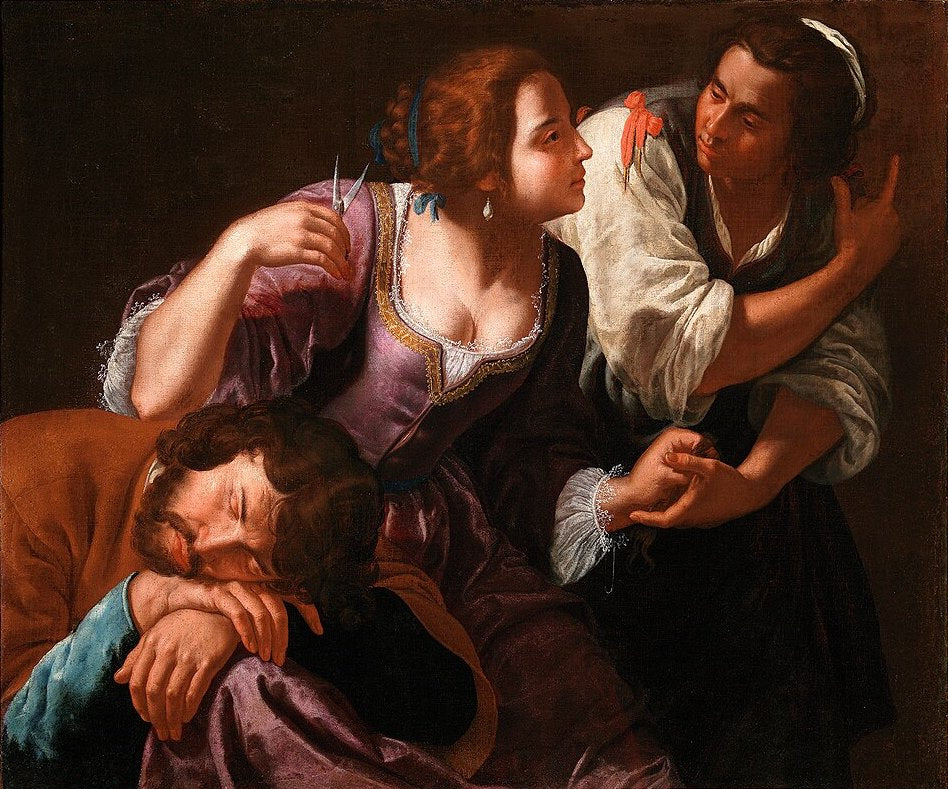 Artemisia Gentileschi Samson and Delilah - Canvas Print