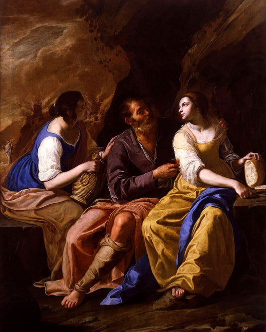 Artemisia Gentileschi Lot and his Daughters - Canvas Print