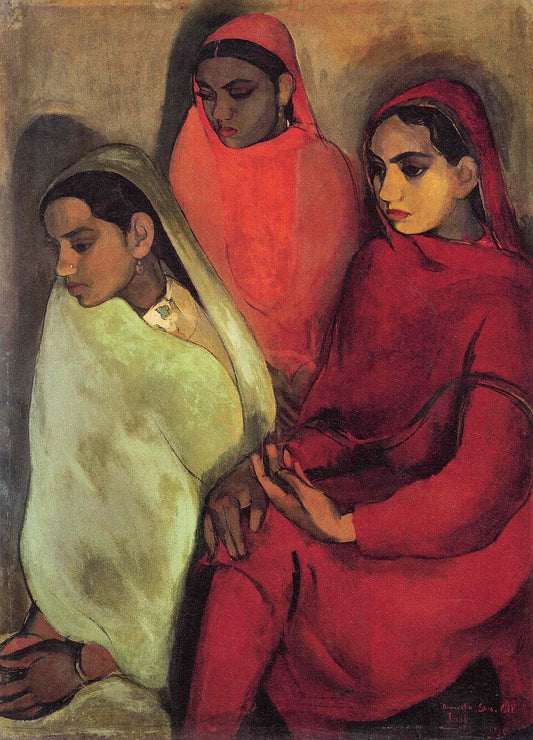 Amrita Sher-Gil Group of Young Girls - Canvas Print