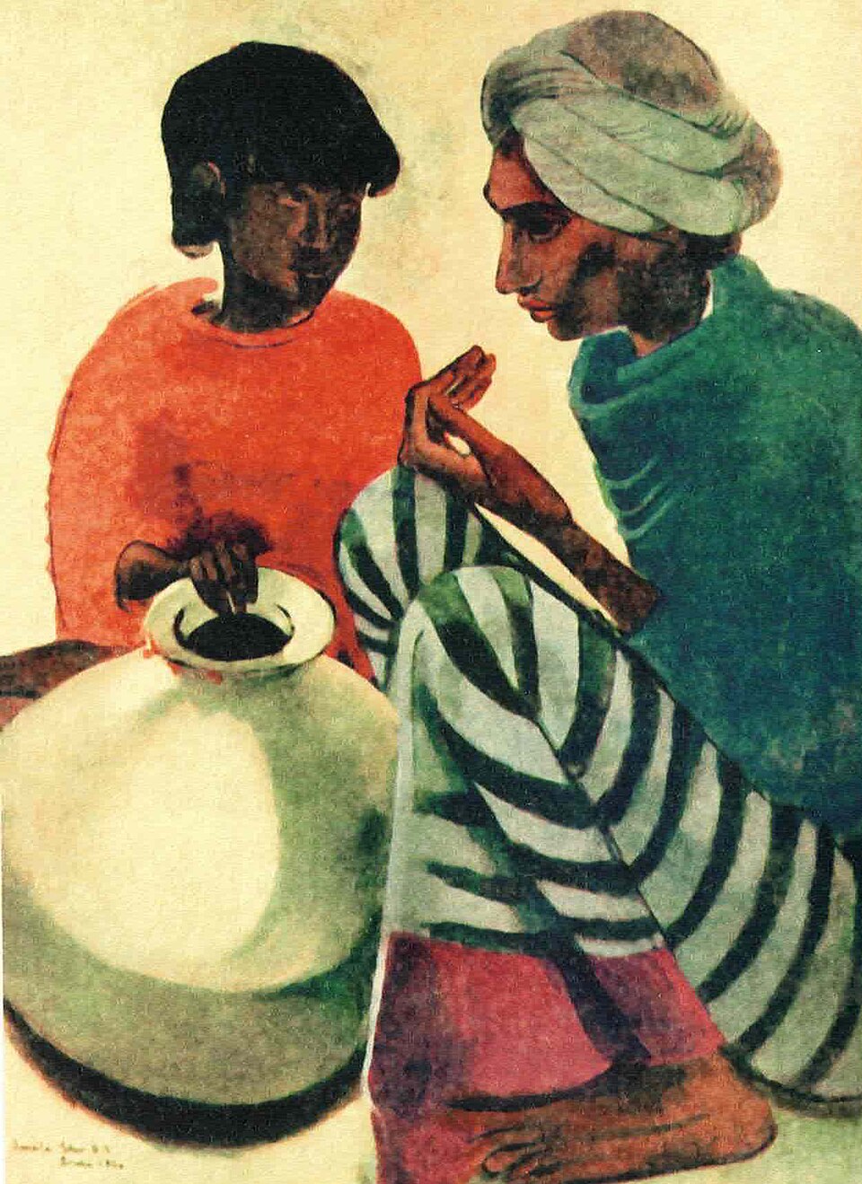 Amrita Sher-Gil Composition - Canvas Print