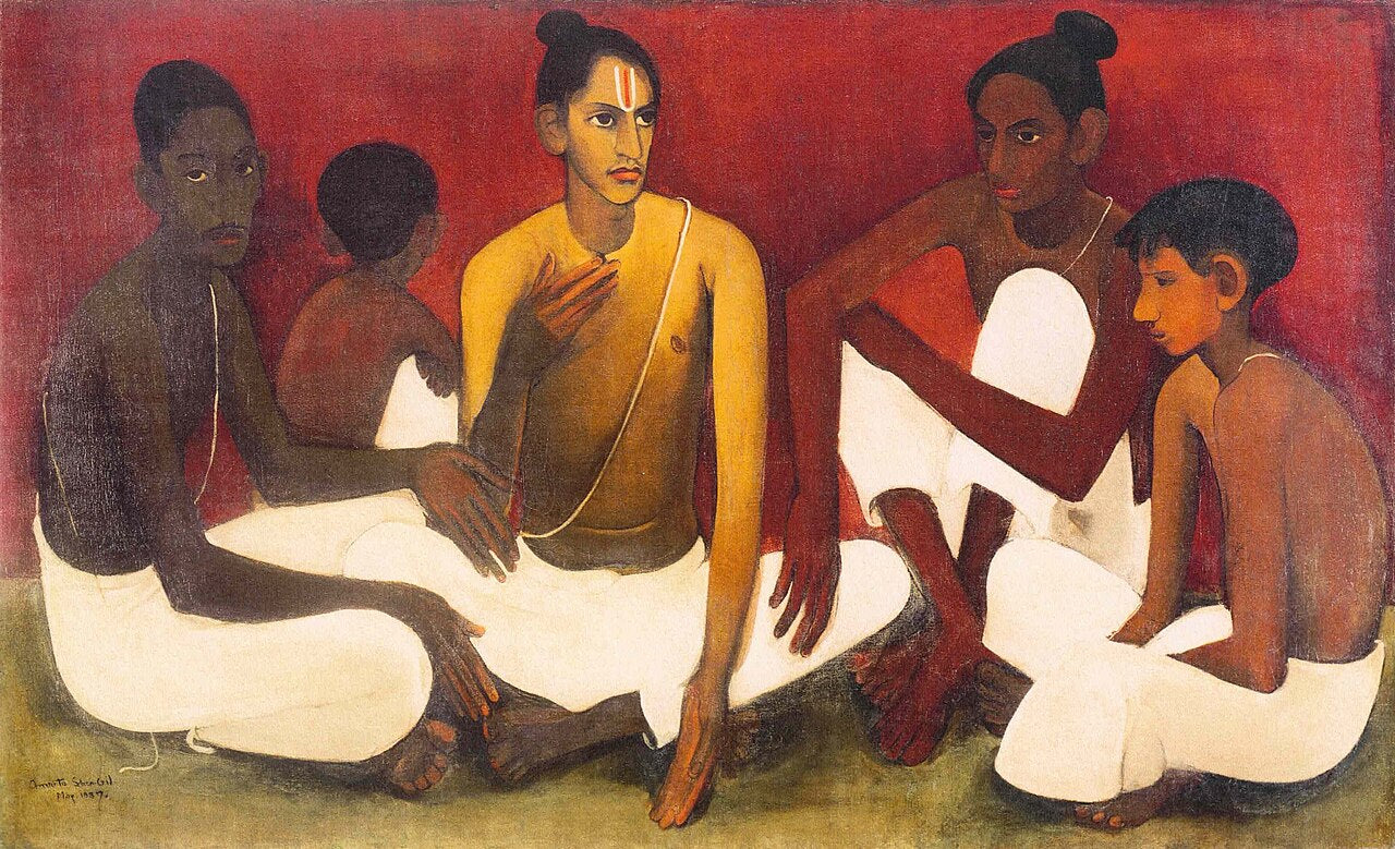 Amrita Sher-Gil Brahmacharis - Canvas Print