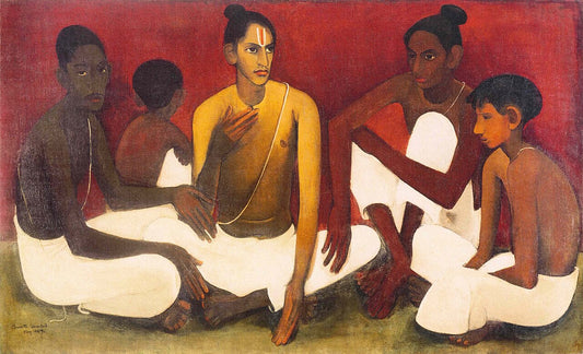 Amrita Sher-Gil Brahmacharis - Canvas Print