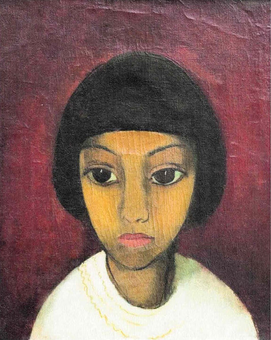 Amrita Sher-Gil Head of Girl - Canvas Print