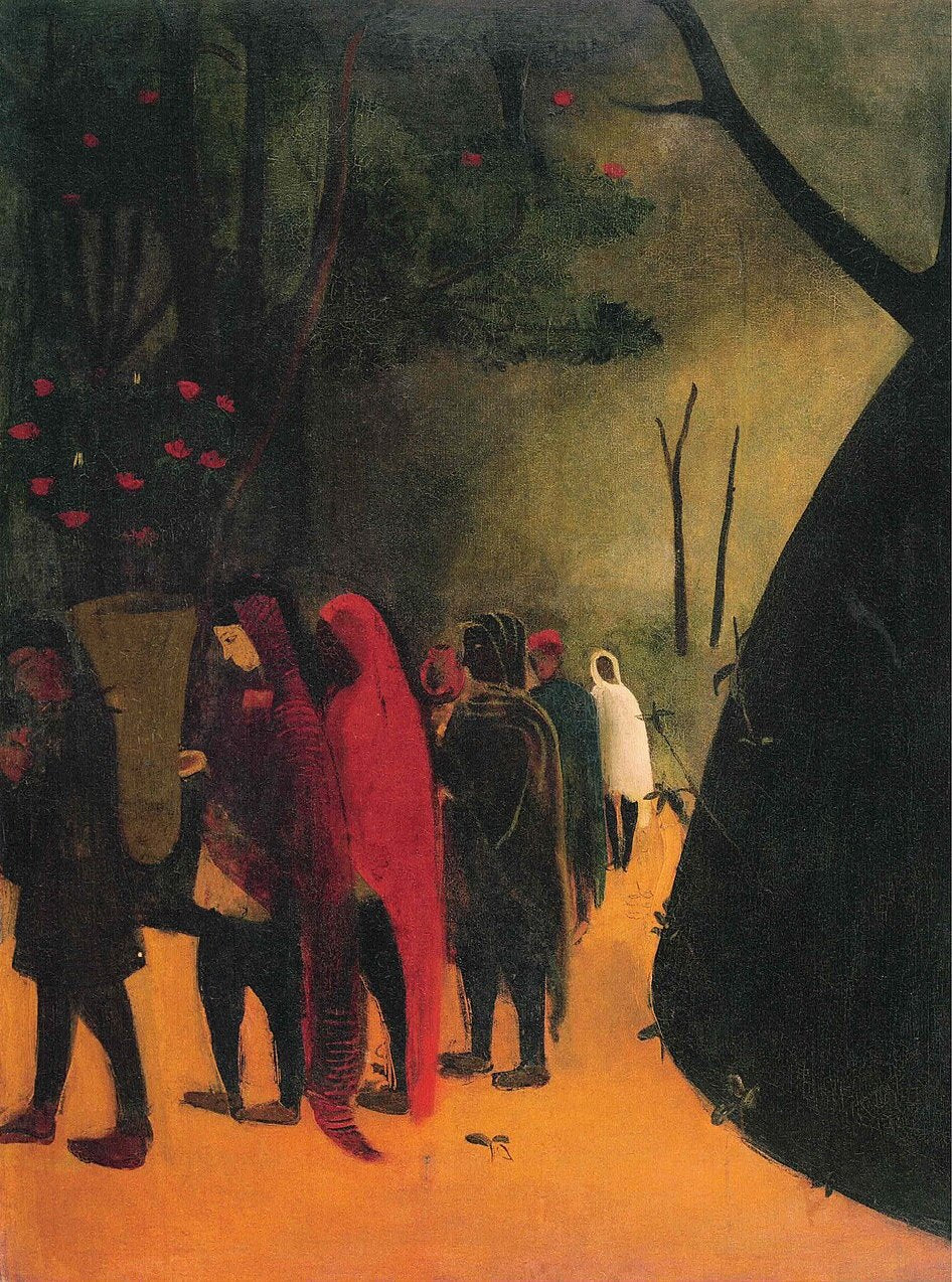 Amrita Sher-Gil Hill Scene - Canvas Print