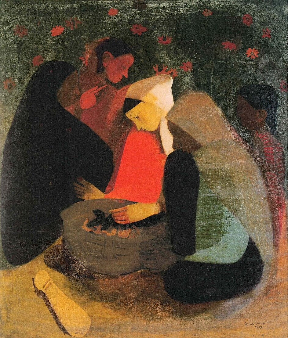 Amrita Sher-Gil Resting - Canvas Print