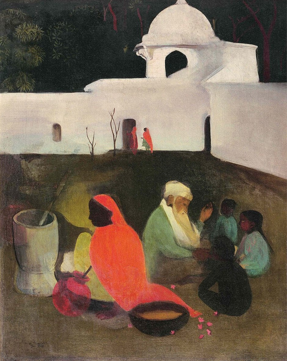 Amrita Sher-Gil Ancient Story Teller - Canvas Print