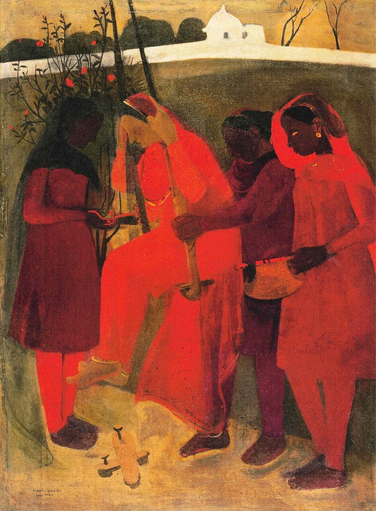 Amrita Sher-Gil The Swing - Canvas Print